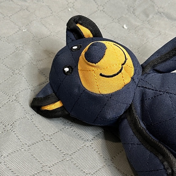 Tough Quilted Dog Chew Toy Denim Plush Bear Tough Materials and Seams NWT - Picture 8 of 13